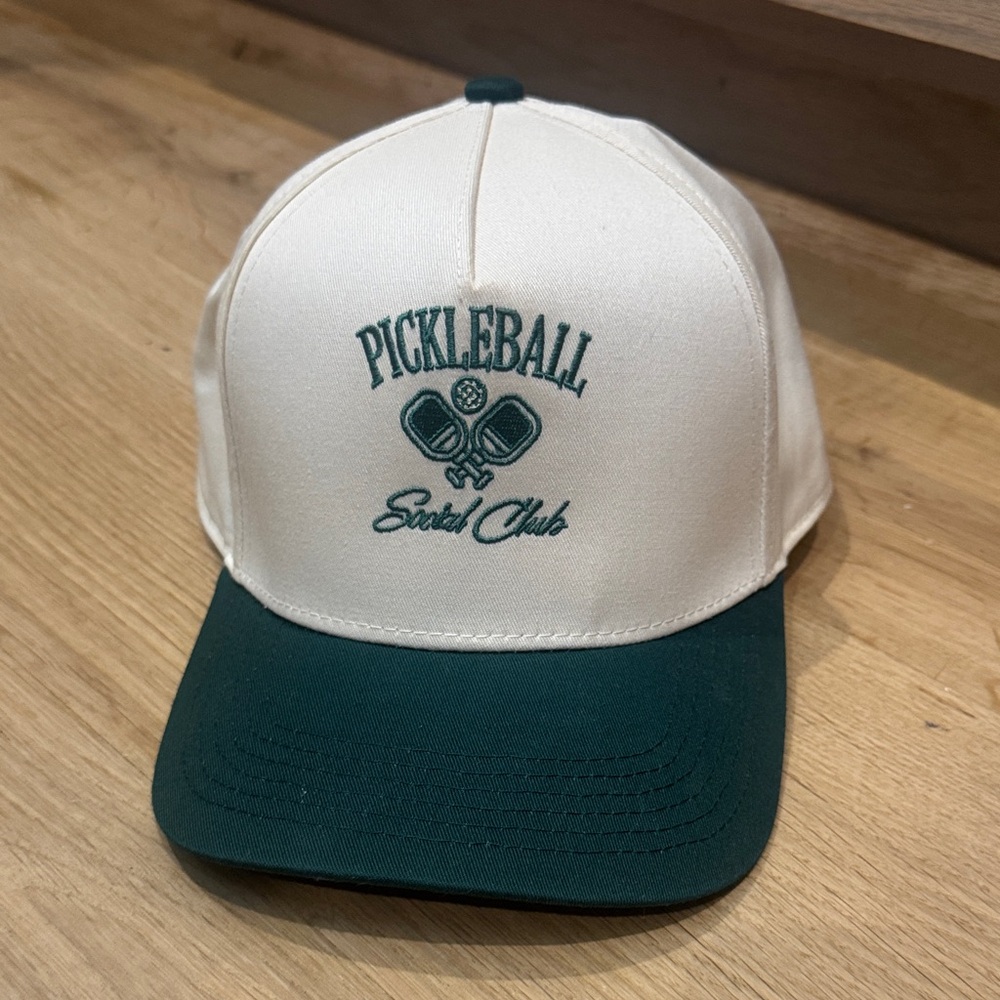 Pickleball Social Club White and Green Trucker Hat